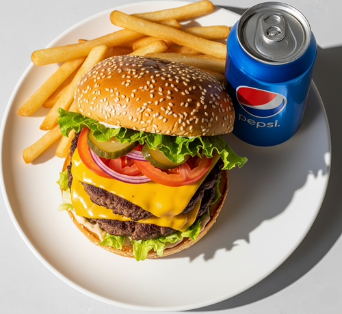 Double Cheeseburger With Hashbrown 