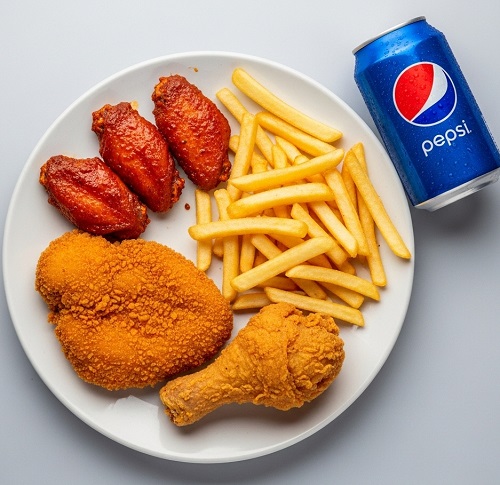 1 Pc Fillet, 3 Pcs Hot Wings & 1 Pc Chicken Meal 