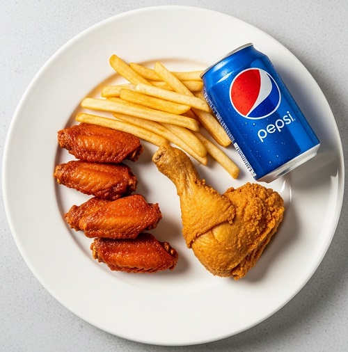 3 Pcs Hot Wings & 1 Pc Chicken Meal 