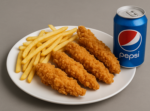 4 Pcs Chicken Strips Meal 